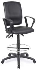 B1647 Leather drafting chair